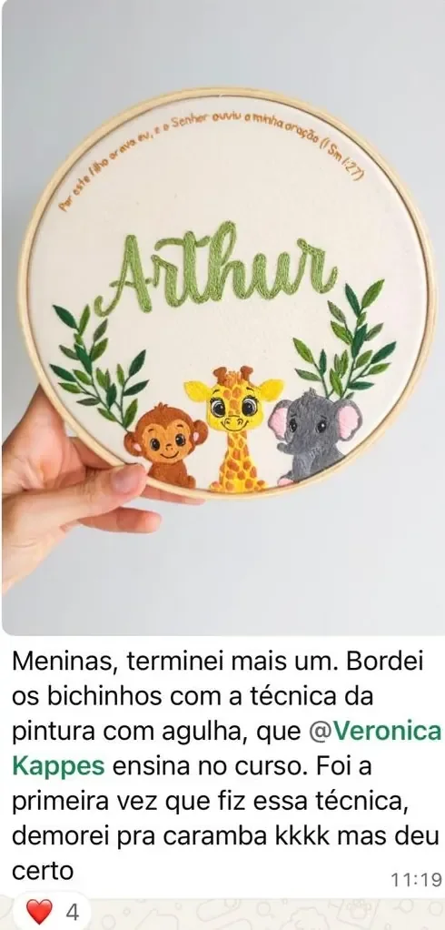 Aluna: pintura com agulha