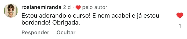 Depoimento de aluna