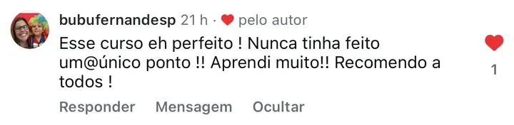 Depoimento de aluna