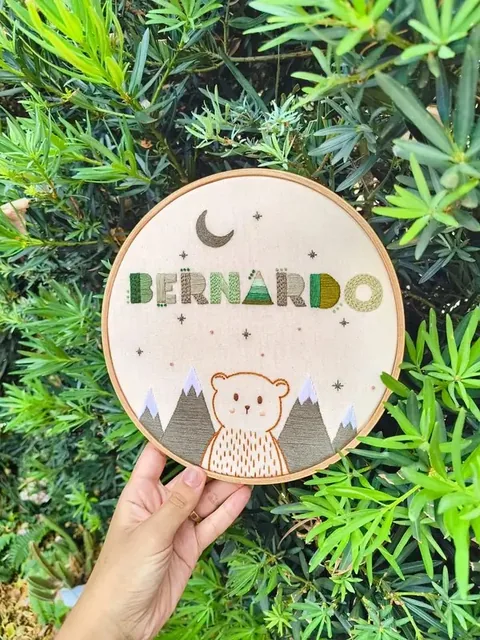 Bastidor bordado sob encomenda
